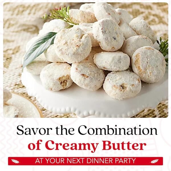David's Cookies Gourmet Butter Pecan Meltaway Round Tin with Crunchy Pecans and Powdered Sugar, All-Natural Ingredients, Kosher, Ideal Present for Special Occasions, 64 Oz (2 Pack) - Image 4