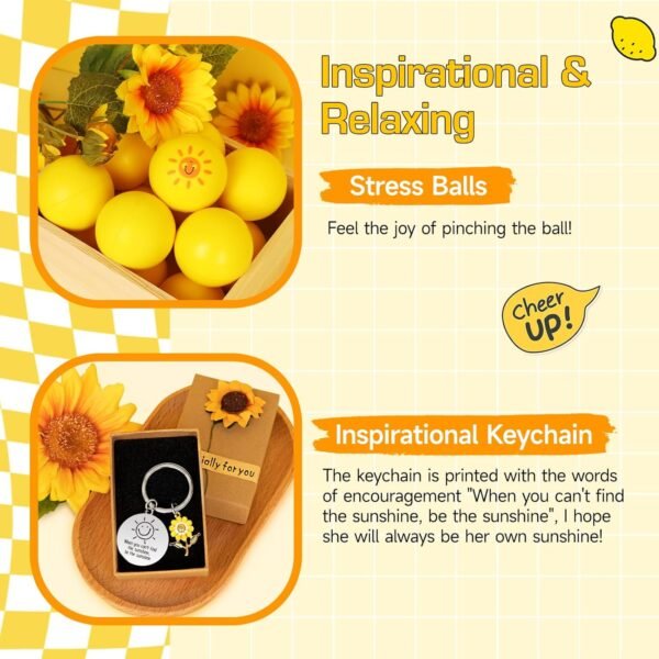 Gift Baskets for Women, 10pcs Unique Birthday Gifts for Women, Best Friend Birthday Gifts, Get Well Soon Gift Basket Sending Sunshine Gifts Cheer Up Box for Sister Friendship - BRIGHTEN UP HER DAY! - Image 7