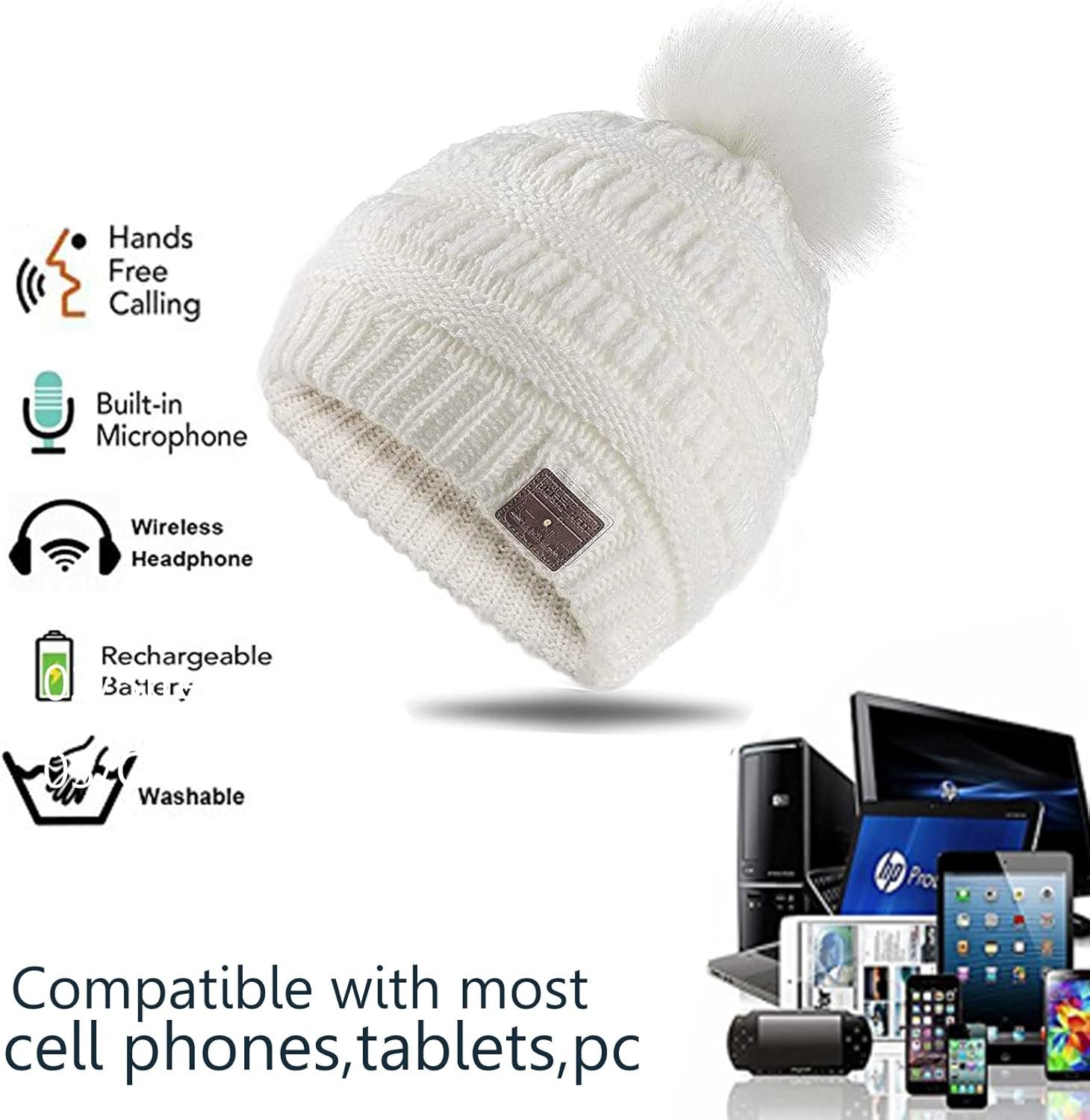 Wireless Beanie Hat Men Women Gifts Knit Headphone Headset Christmas Music Cap Gifts for Teenage Boys Girls Husband - Image 6