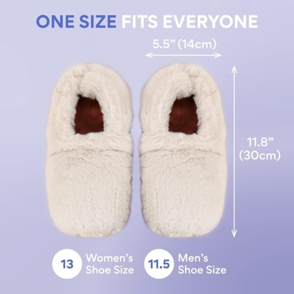 Microwavable Slippers for Women and Men - Heated Booties Warming Slippers for Heat Therapy | Microwave Heated Foot Warmers/Socks -Comfortable Heated Slippers Woman and Men - Image 8