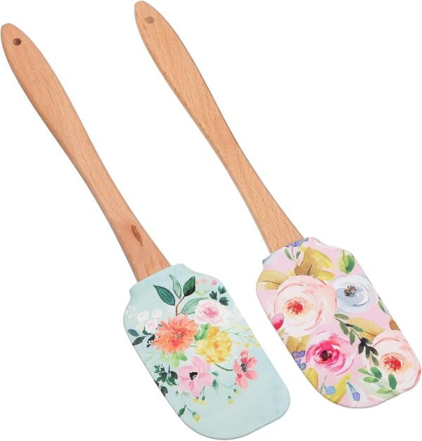 2pcs Cake Cream Spatula, Silicone Cake Scrapers Cake Accessories Butter Scrapers Baking Spatulas for Kitchen Reusable Butter Scrapers Professional Baking Scrapers Christmas Cake Tools - Image 2