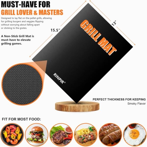31pcs Stainless Steel BBQ Grill Accessories Set for Men Dad, Heavy Duty Grilling Tools for Outdoor Camping, BBQ Utensils Kit with Mats, Grill Brush in Carrying Bag Brown - Image 6