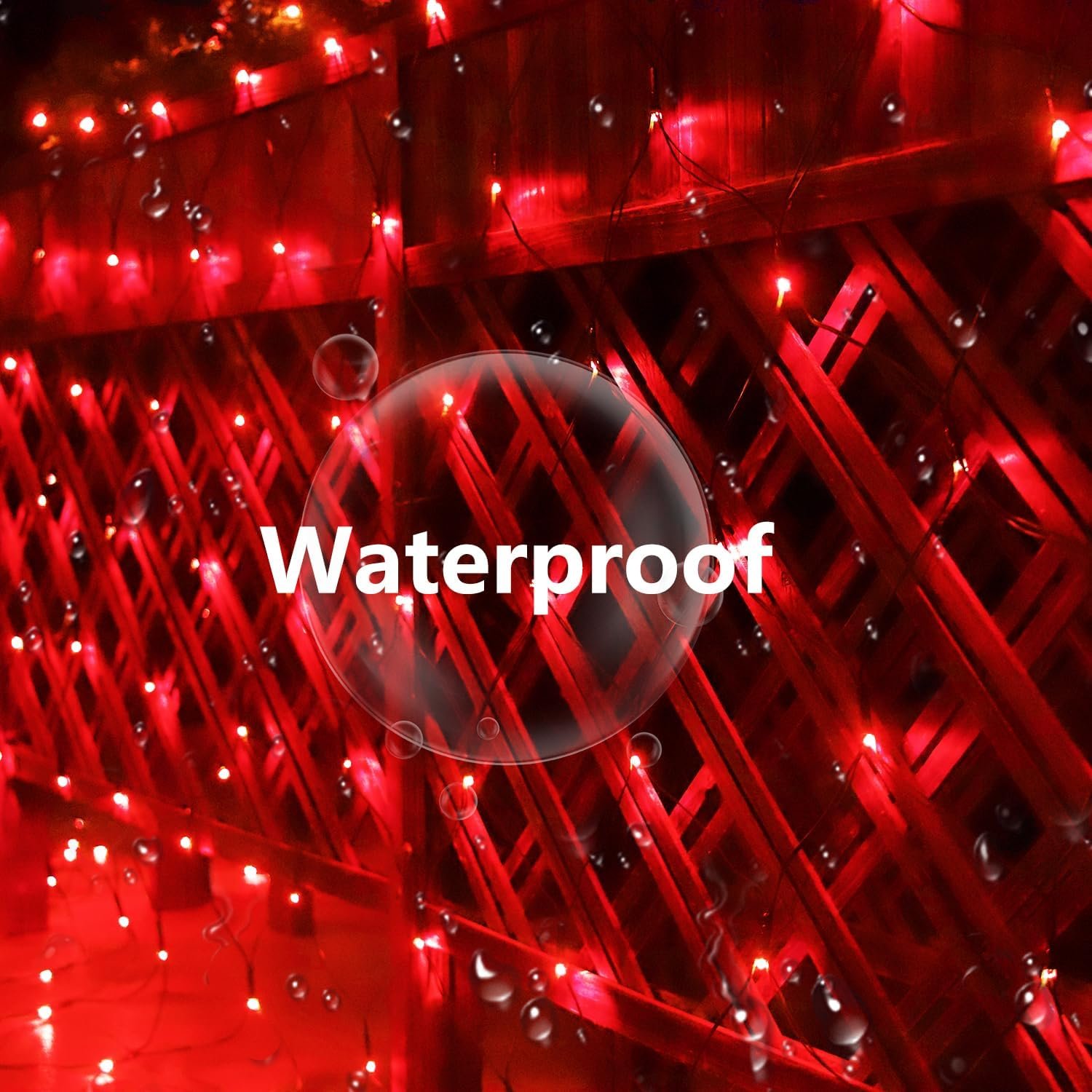 Solar Net Christmas Lights Red, 200 LED Net Lights Outdoor Mesh Lights, Waterproof 19 Modes Solar Powered String Lights for Garden, Yard, Bushes, Trunk, Halloween, Xmas Tree Decor-9.8ft x 6.6ft - Image 4