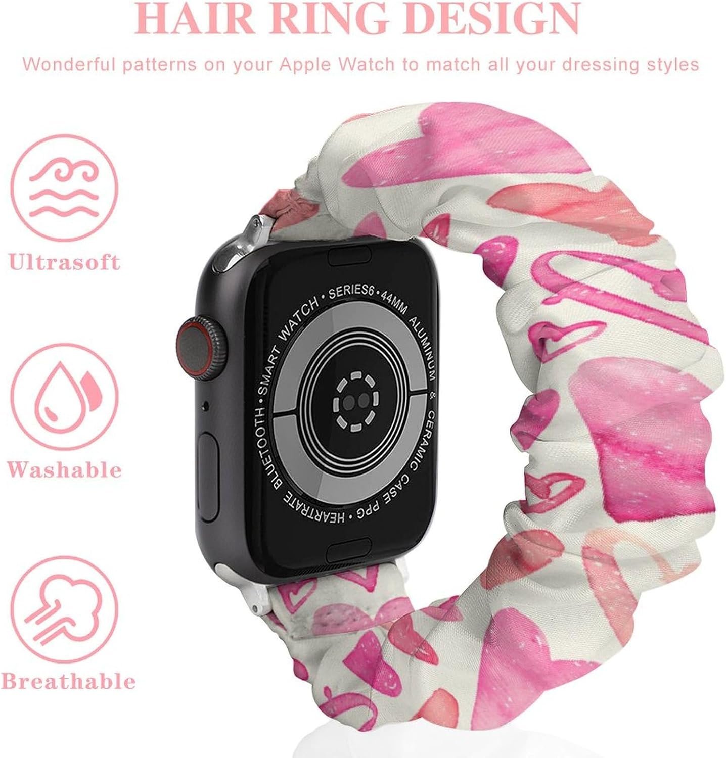 Watch Bands Compatible with Apple Watch 38mm/40mm, 42mm/44mm, Soft Replacement Sport Watch Band Silicone Wristband - Image 4