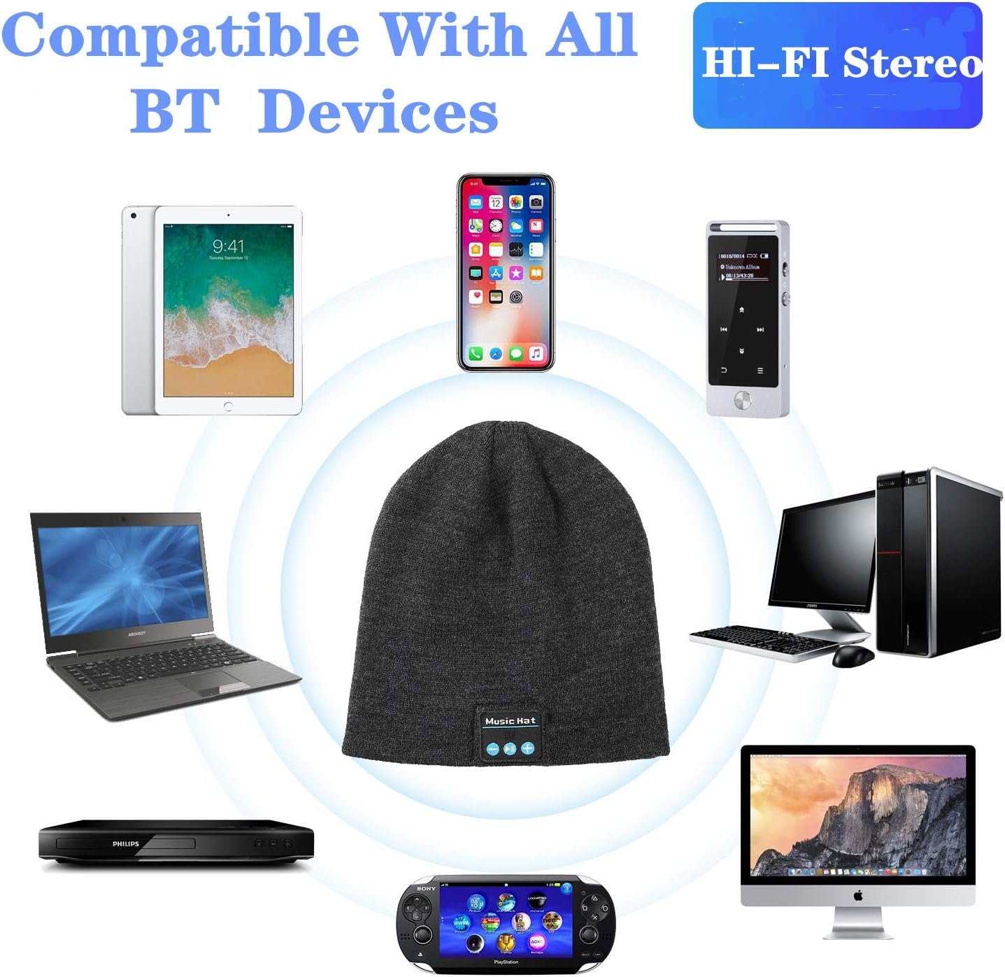Unisex Wireless Beanie Hat with Exquisite Packaging Wireless Winter Hats Cap Music Hat Beanie Winter Knit Cap - Image 6