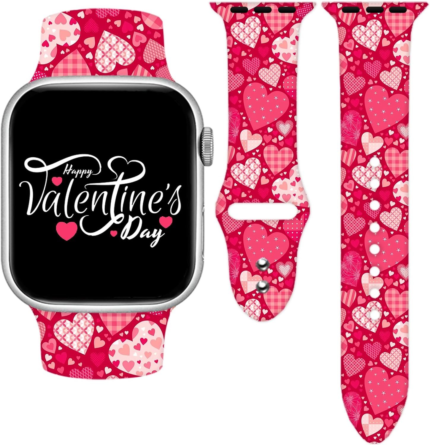 Holidays Watch Band Compatible with Apple Watch 38mm 40mm 41mm 42mm 44mm 45mm 49mm for Women Men,Soft Silicone Replacement Sport Accessories Strap Replacement Wristband for iWatch Series Ultra 9 8 7 6 5 4 3 2 1 SE - Image 2