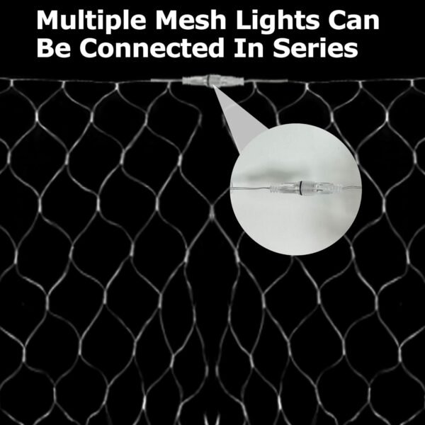 Smart Net Lights for Bushes 150LED 6ft x 4ft, Programmable Lightshow RGB Mesh Lights, Connectable Waterproof with Timer Bluetooth Christmas Net Lights for Bushes Outdoor Yard Shrub Decoration - Image 4