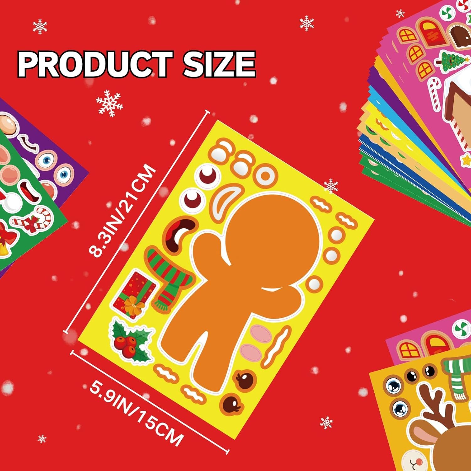 FunPaxido Christmas Stickers for Kids Party Craft: 32 Sheet Christmas Party Favors Stickers Holiday Craft Gifts for Kid Christmas Activities Games Gift Toy Classroom Rewards - Image 5