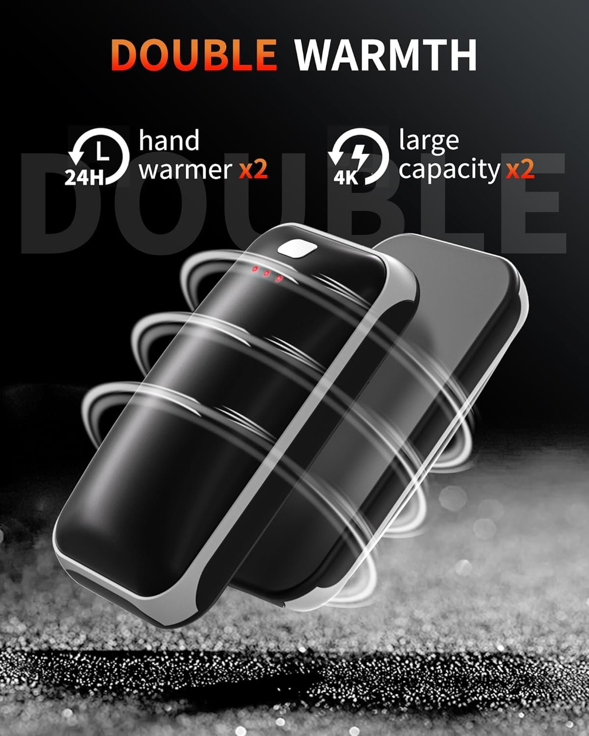 Hand Warmers Rechargeable, 2 Pack Electric Hand Warmer, Reusable Portable Pocket Heater USB Handwarmers, Gifts for Men, Women, Indoor, Outdoor, Hiking, Skiing, Camping, Hunting Accessories - Image 7