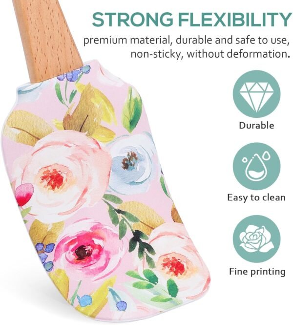 2pcs Cake Cream Spatula, Silicone Cake Scrapers Cake Accessories Butter Scrapers Baking Spatulas for Kitchen Reusable Butter Scrapers Professional Baking Scrapers Christmas Cake Tools - Image 8