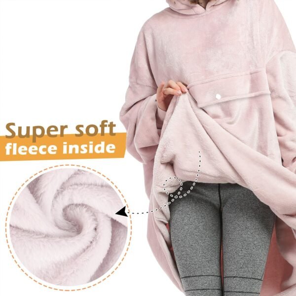 Catalonia Oversized Blanket Hoodie Sweatshirt, Fleece Pullover with Large Front Pocket, for Adults Men Women - Image 5