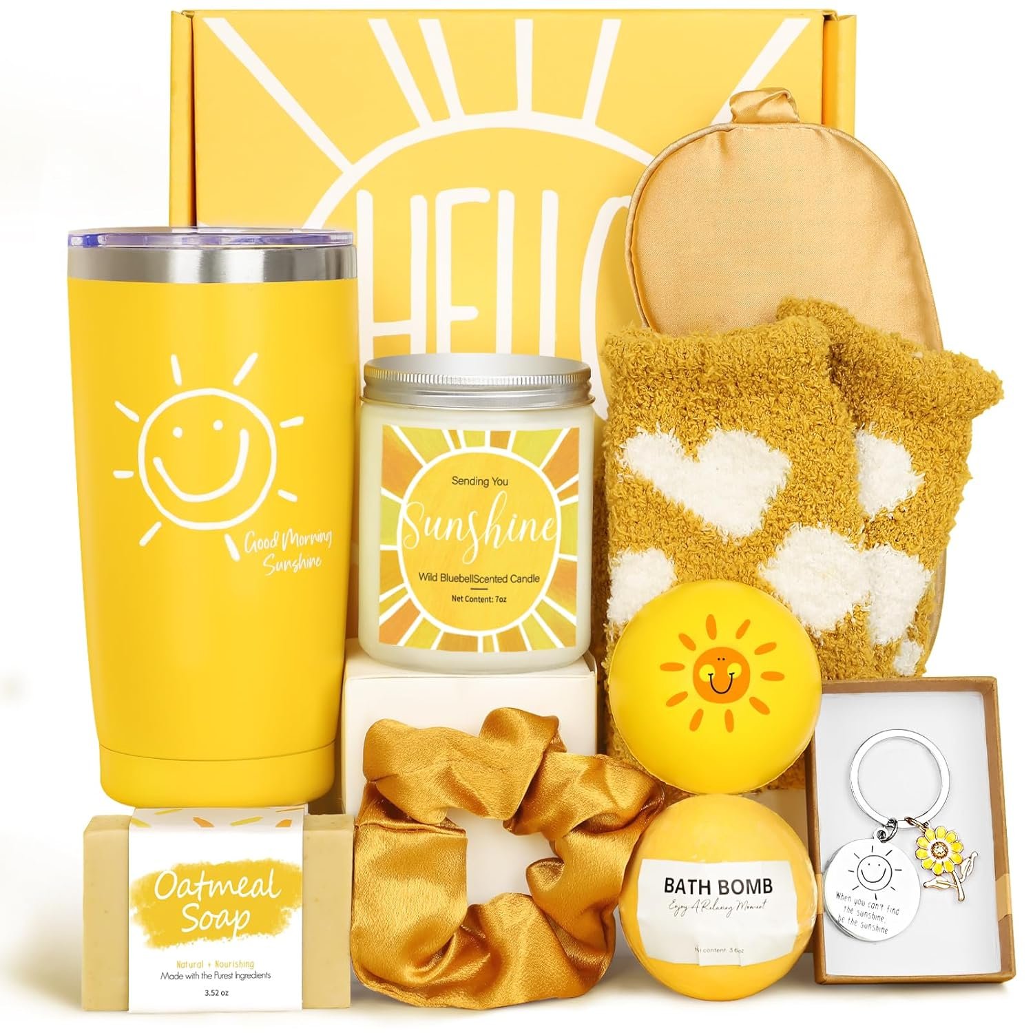Gift Baskets for Women, 10pcs Unique Birthday Gifts for Women, Best Friend Birthday Gifts, Get Well Soon Gift Basket Sending Sunshine Gifts Cheer Up Box for Sister Friendship - BRIGHTEN UP HER DAY! - Image 2