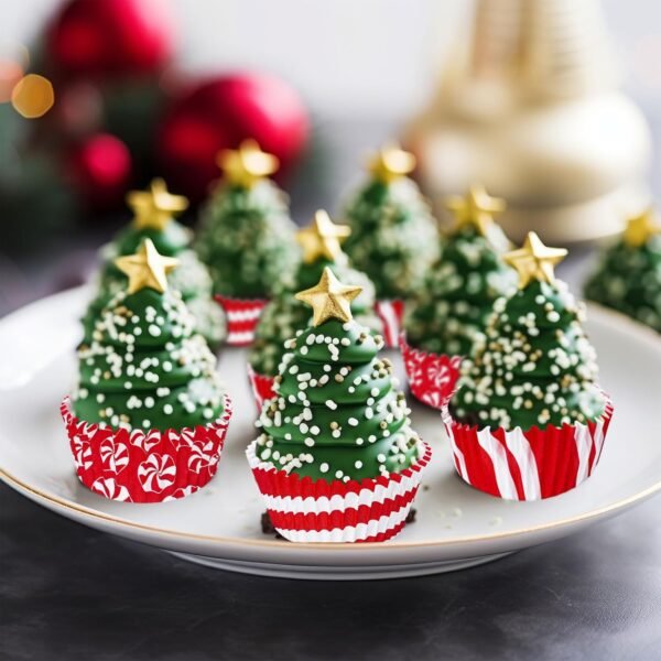 Whaline 600Pcs Christmas Candy Cupcake Liners Peppermint Baking Cups Holders Candy Cane Cupcake Wrappers Red White Candy Muffin Liners for Xmas Holiday Birthday Party Candy Make Baking Supplies - Image 8