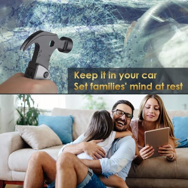 Multitool Camping Accessories Stocking Stuffers for Men Dad Gifts, 13 In 1 Survival Multi Tools Hammer Christmas Cool Gadgets for Adults Him Boyfriend Husband Grandpa Women Birthday Valentines Fathers - Image 9