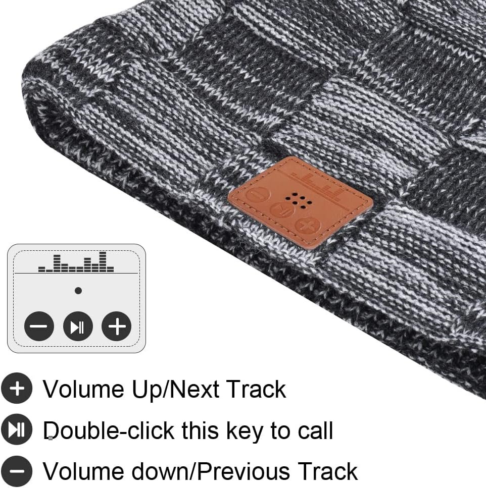 HANPURE Gifts for Men Bluetooth Beanie Hat - Christmas Stocking Stuffers for Men Birthday Gift for Dad Husband Gadgets Cap - Image 5