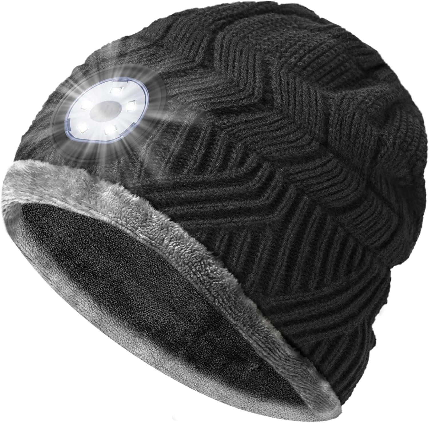 HIGHEVER LED Beanie Hat with Light: Christmas Stocking Stuffers for Men Adult Winter Gift - Image 2