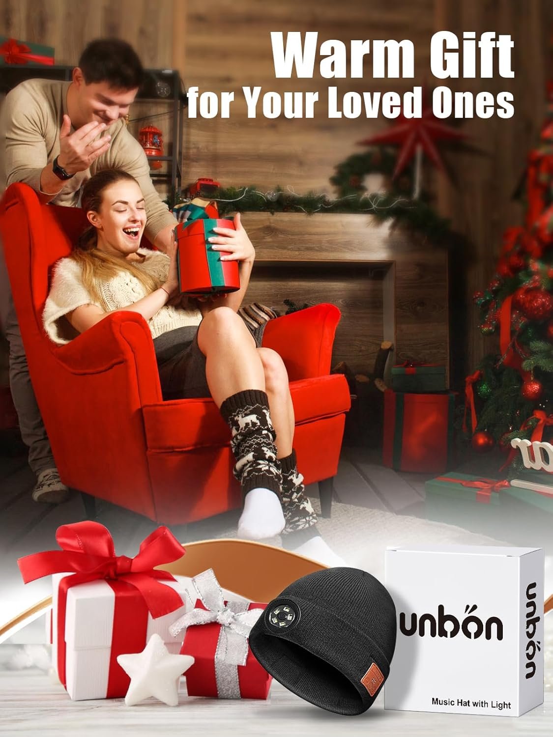 Bluetooth Beanie with Light, LED Beanie Hat with Headphones, Mens Gifts for Christmas Birthday Stocking Stuffers for Men Unique, Cool Tech Gifts for Men Teen Boys Dad Teens Him - Image 4