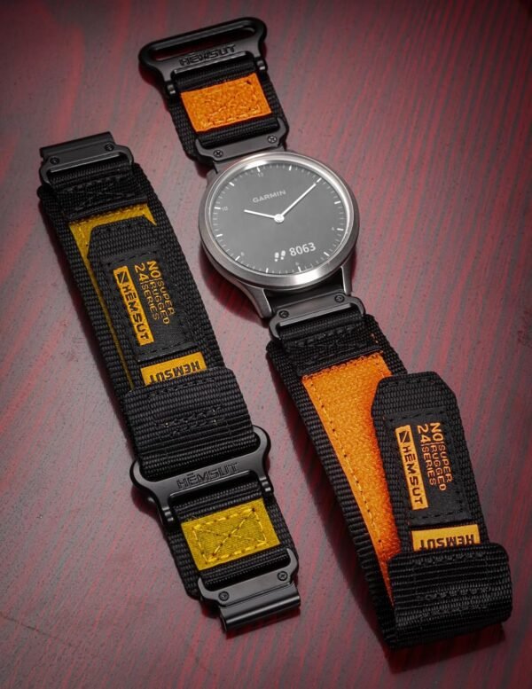 22mm Military Strap Compatible with Garmin Fenix 8 47mm /7/7 Pro/6/6 Pro/5/5 Plus/E 47mm, MARQ Athlete/Golfer/Driver/Captain/Adventurer/Commander, Instinct 2/Crossover/Tacical/Esports/Tide, D2 Delta S/Descent G1, Approach S60/62/S70 47mm, Forerunner965/955/945/935/745,Quatix 6/5, Epix 2, Nylon Sports Watch Band - Image 3