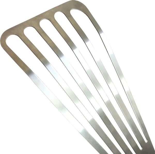 Fish Spatula 2-Piece Set - Slotted Stainless Steel Spatula Turner with Sloped Head - Long Thin Metal Spatula with Sturdy Plastic Handle for Flipping Delicate Foods, Fish, Eggs - 11" & 13.78" - Image 6