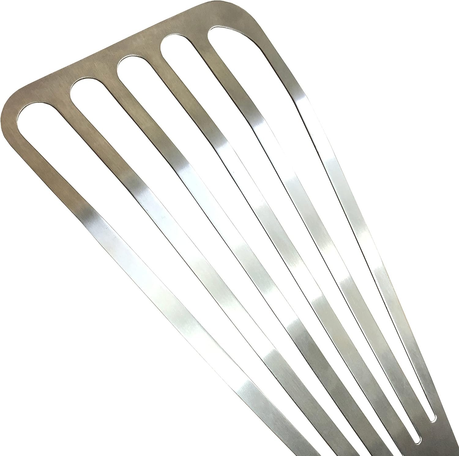 Fish Spatula 2-Piece Set - Slotted Stainless Steel Spatula Turner with Sloped Head - Long Thin Metal Spatula with Sturdy Plastic Handle for Flipping Delicate Foods, Fish, Eggs - 11" & 13.78" - Image 6