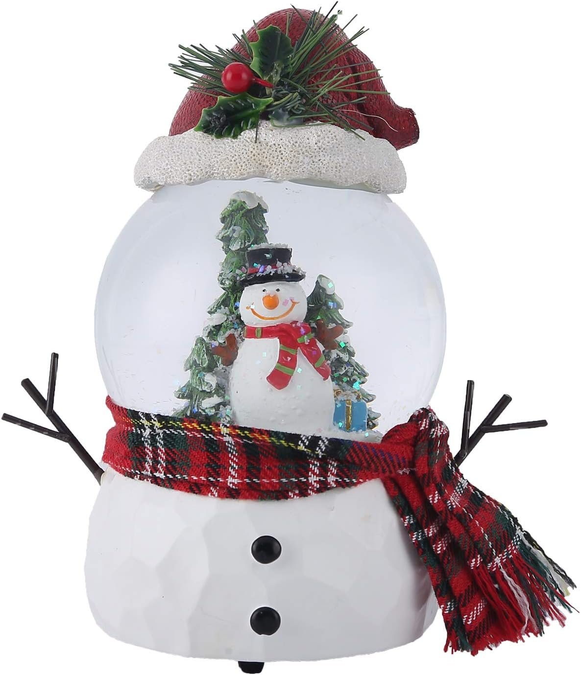 100mm Christmas Snow Globe, Glitter Music Water Snowball, Snowman, Santa Claus, Music Box, Christmas Decoration, Xmas Decor for Holiday (Cute Snowman) - Image 2