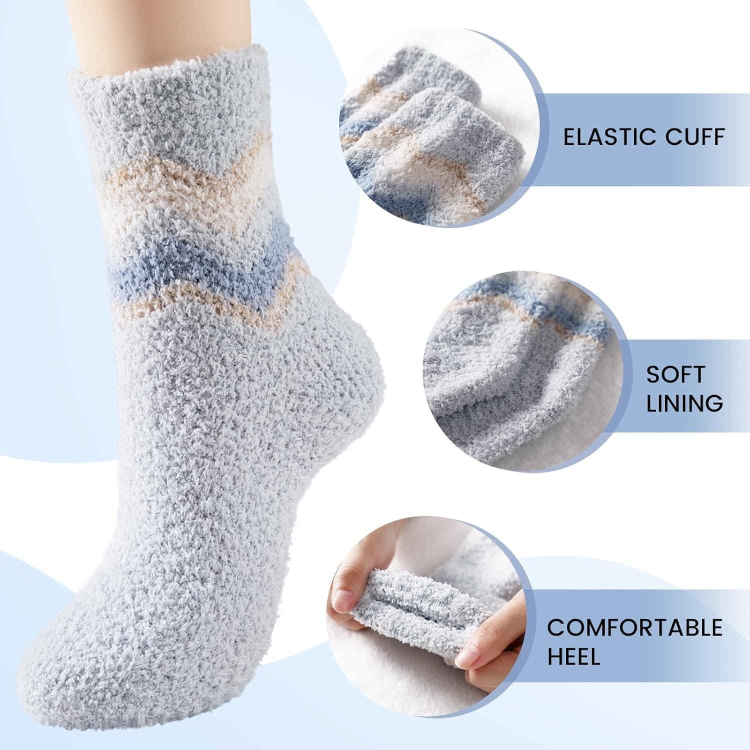 Fuzzy Socks for Women - Womens Fuzzy Socks Fluffy Cozy Socks Warm Socks for Women Slipper Socks - Image 4