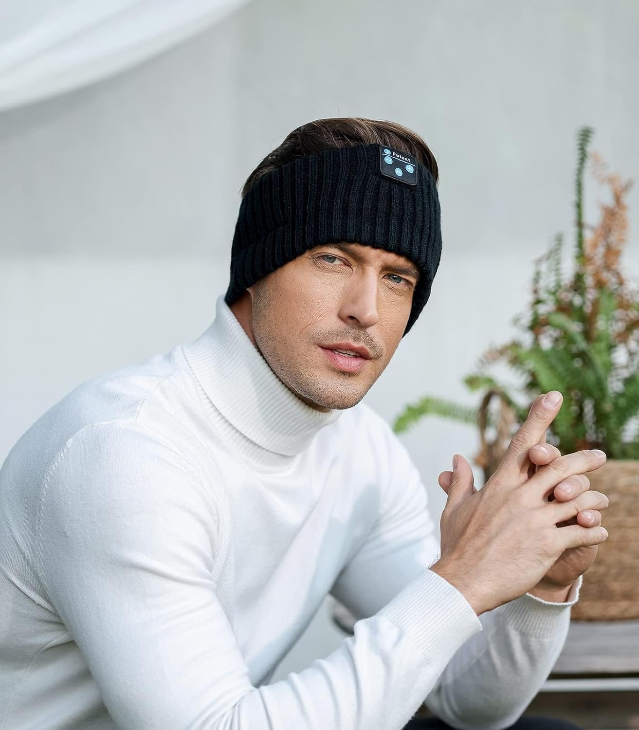 Sleep Headphones Bluetooth Beanie Headband, Wireless Ear Muffs Winter Knit Headphone Headband Ear Warmers Christmas Stocking Stuffers Gifts for Women Men Dad Mom Friend Teens Him Her, Black - Image 9