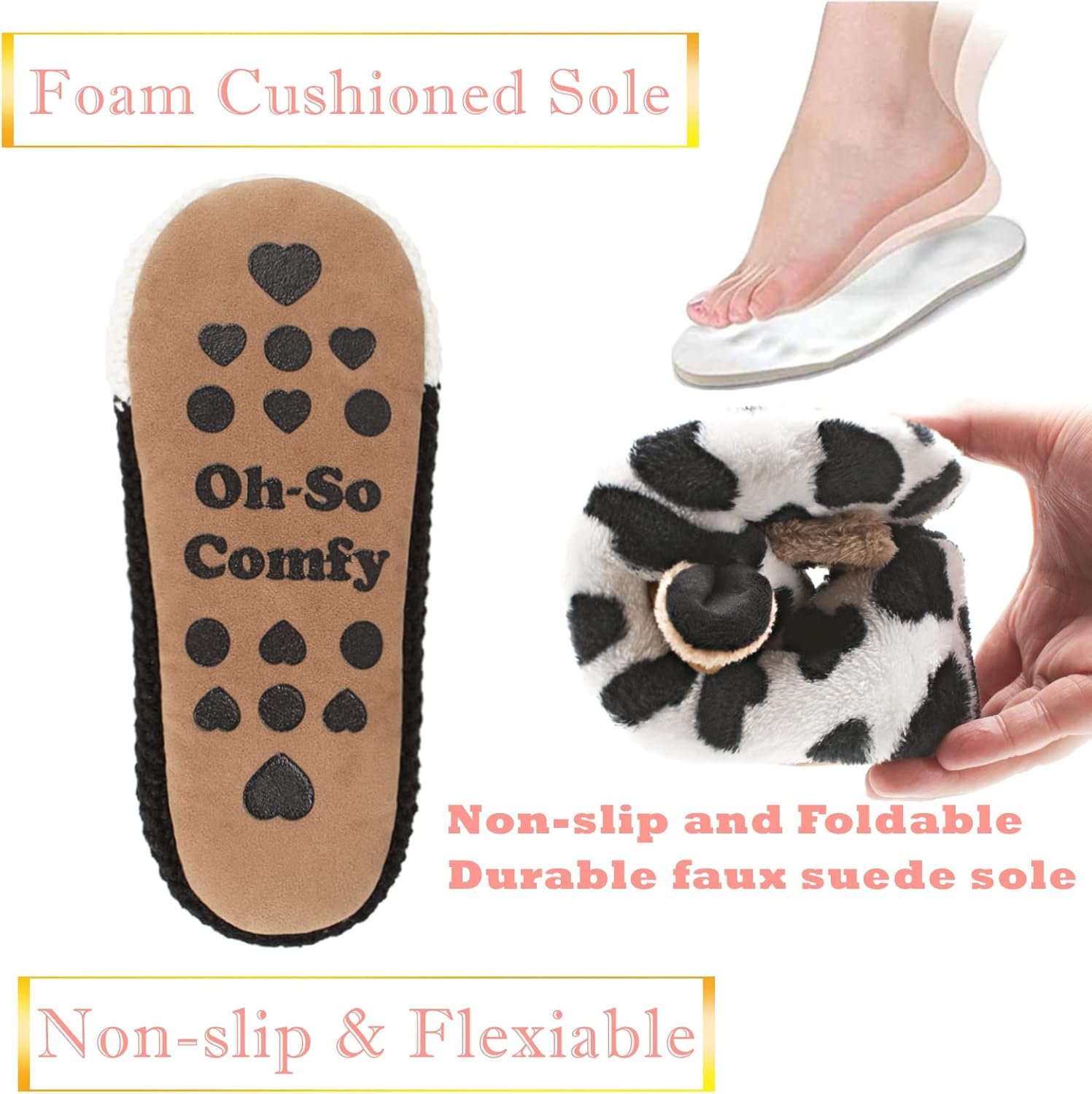 Cute Animal House Slippers, Warm Fuzzy Slipper Socks with Grippers Non Slip, Cozy Funny Gifts - Image 4