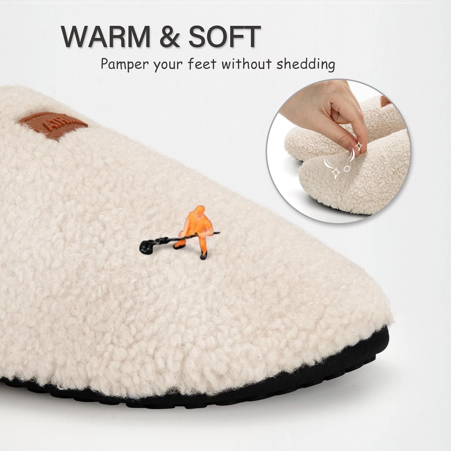 ATHMILE House Slippers for Women Men Indoor Barefoot Slippers Socks Furry Slip on House Shoes Cozy Comfy Slippers for Home Bedroom Travel Yoga - Image 5