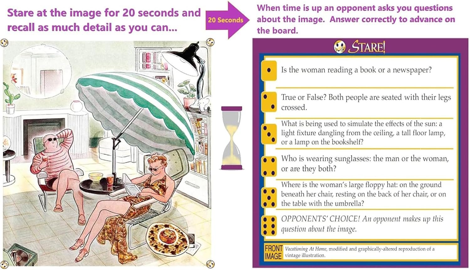 Stare - Engaging Game of Visual Recall Where Fun Image Cards Challenge Players' Minds – Classic for Adult & Family Game Night - Image 4