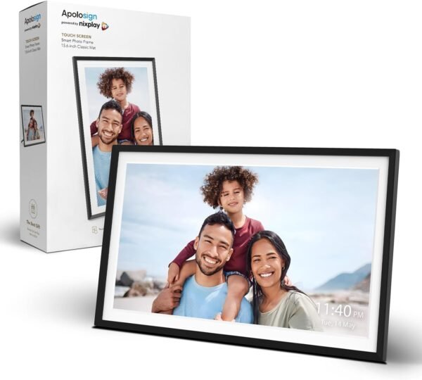 ApoloSign Digital Picture Frame Powered by Nixplay, 15.6" Large WiFi Digital Photo Frame, Easy to Share Photos/Videos via Nixplay App, 1920x1080 FHD IPS Touch Screen, Auto-Rotate, Free Cloud Storage - Image 2