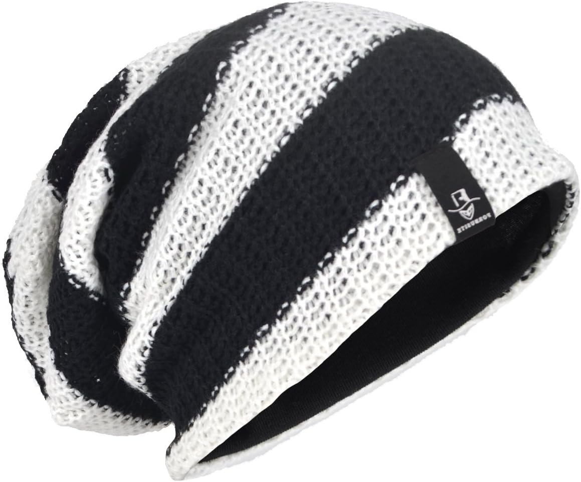 VECRY Men's Slouchy Beanie Knit Crochet Rasta Cap for Summer Winter - Image 2