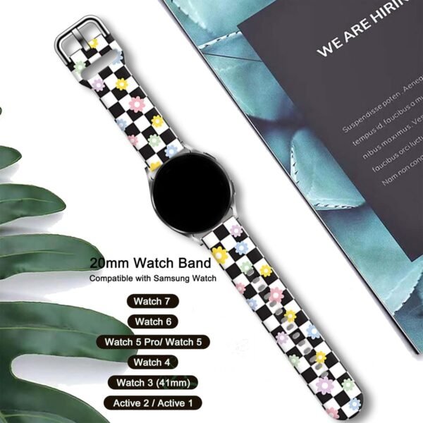 20mm Holiday Watch Band Compatible with Samsung Watch Bands Christmas for Women Galaxy Watch 7/6/5/4 40mm 44mm/Watch 6 Classic 43mm 47mm/Watch 5 Pro 45mm/Watch 4 Classic/Active 2 Smartwatch Replacement Band - Image 8