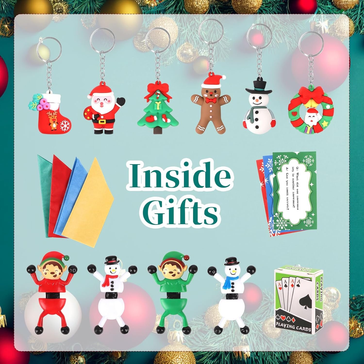 CCINEE 12 Packs Christmas No-snap Party Table Favors, Party Poppers with Prizes for Kids Xmas Gifts for Holiday School Prize - Image 4