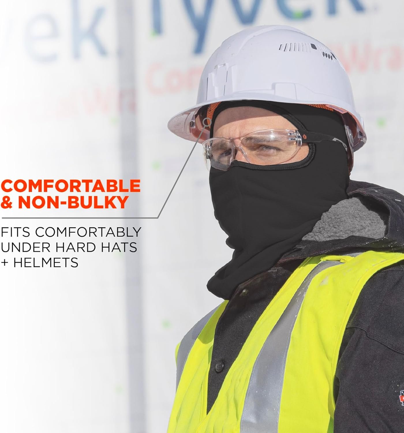 Balaclava, Winter Face Mask, Thermal Black Fleece, Ergodyne N-Ferno 6821 - Image 5