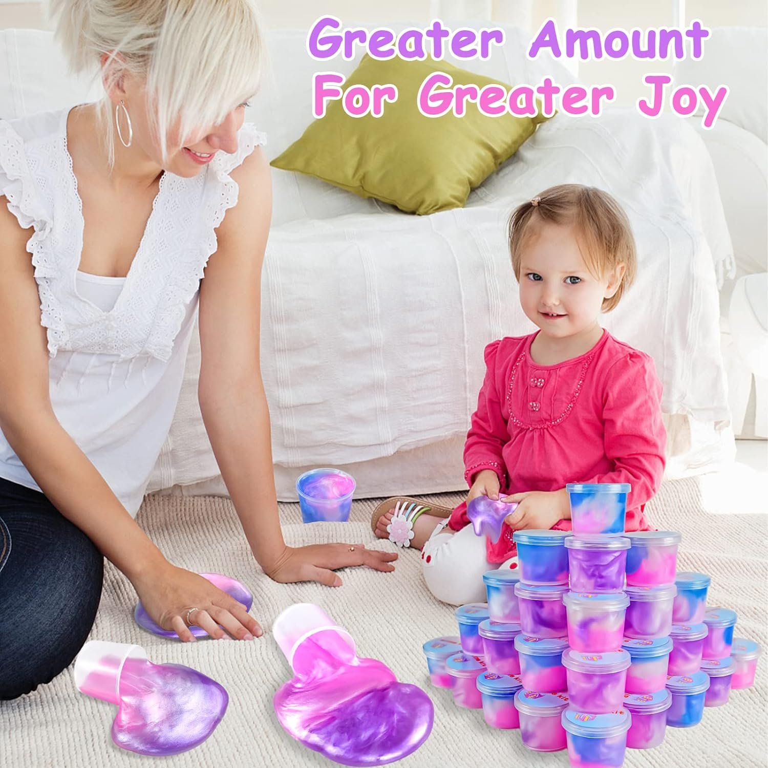 36 Packs Unicorn Slime Kit, Unicorn Party Favors for Kids, Pretty Stretchy & Non-Sticky Galaxy Slime Pack, Slime Party Favors for Girls & Boys Goodie Bag Stuffers - Image 5