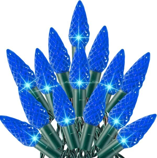 TW SHINE C6 Christmas String Lights, 200 LED 66 FT Christmas Lights Outdoor with 8 Modes Timer, Waterproof Connectable for Indoor Yard Xmas Tree House Christmas Decorations (Blue) - Image 2