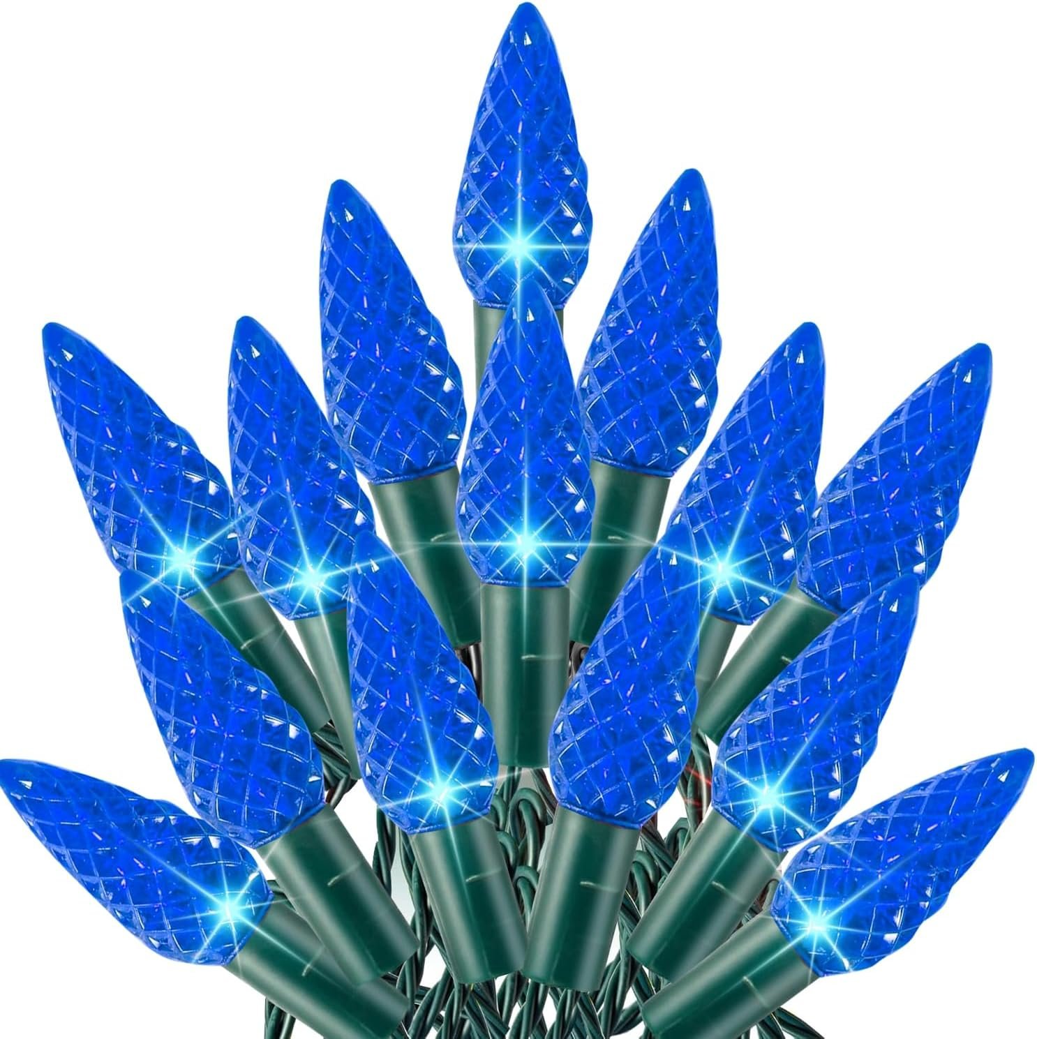 TW SHINE C6 Christmas String Lights, 200 LED 66 FT Christmas Lights Outdoor with 8 Modes Timer, Waterproof Connectable for Indoor Yard Xmas Tree House Christmas Decorations (Blue) - Image 2
