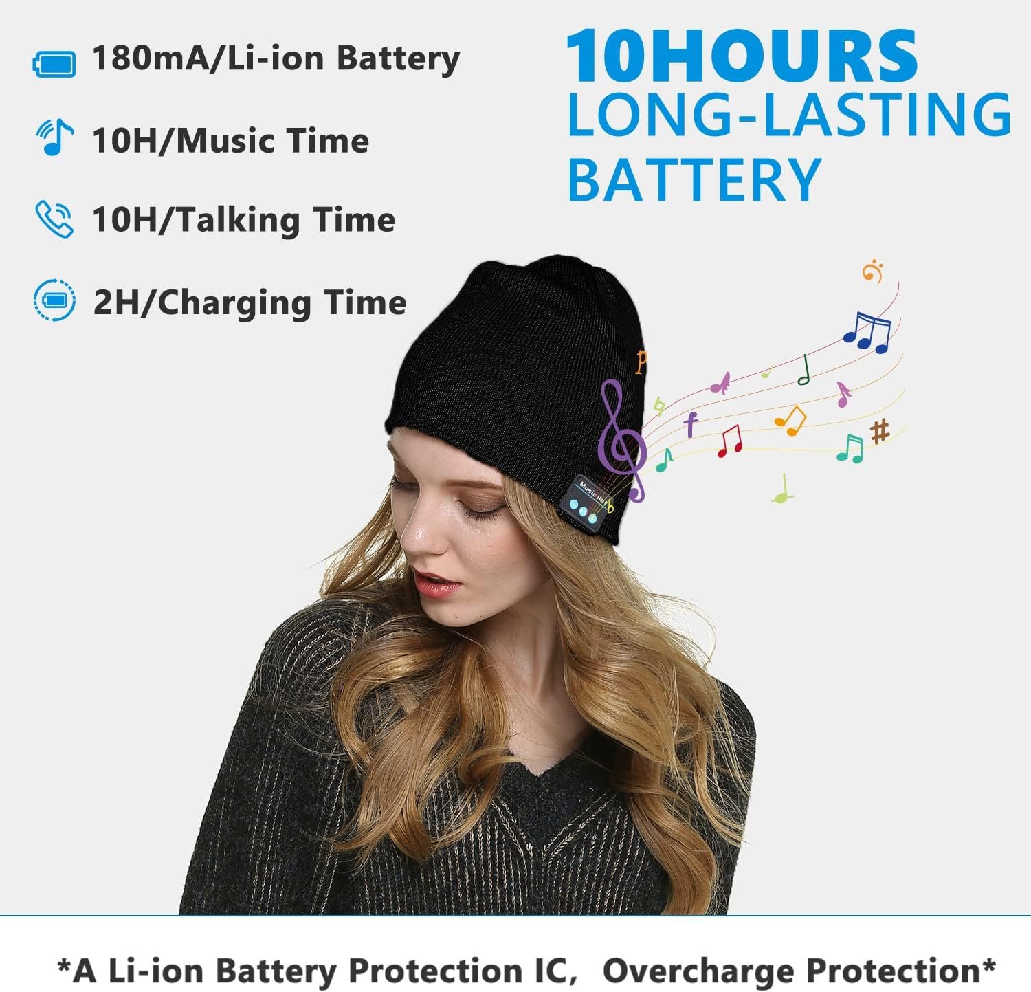 Wireless Beanie Hat Music Hat with Gloves for Men Women Gift Unisex Music Beanie for Outdoor Sports - Image 6