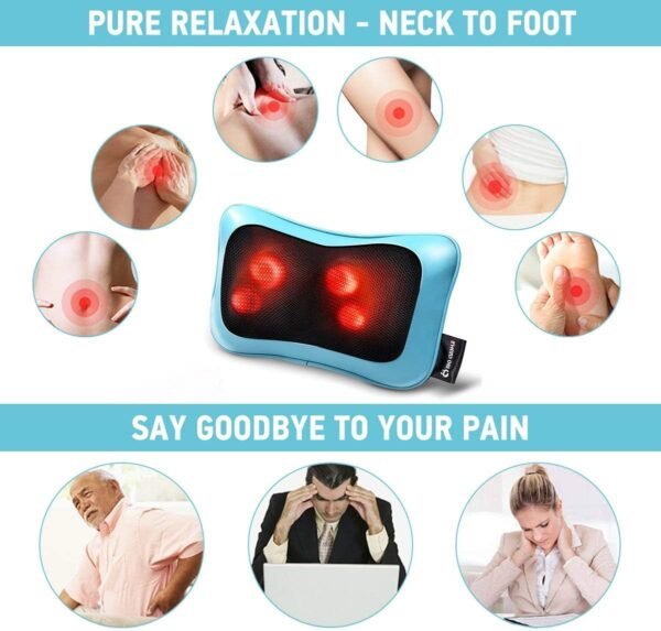 Mo Cuishle Shiatsu Neck Back Massager Pillow with Heat, Deep Tissue Kneading Massage for Back, Neck, Shoulder, Leg, Foot, Gift for Men Women Mom Dad, Stress Relax at Home Office and Car - Image 10