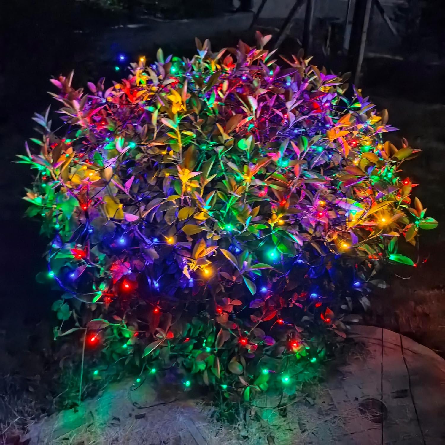 2 Pack Battery Operated Net String Lights 4.9x3.9Ft 100LED-Light 8 Modes Mesh Waterproof Wide Angle LED Curtain Lights for Christmas Xmas Garden Yard Party Wedding and Holiday Decor(Multi Color) - Image 10