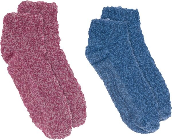 Dr. Scholl’s Women’s Fuzzy Spa Socks - Cozy Low Cut 2 & 3 Pairs - Lavender & Vitamin E Infused - Image 3