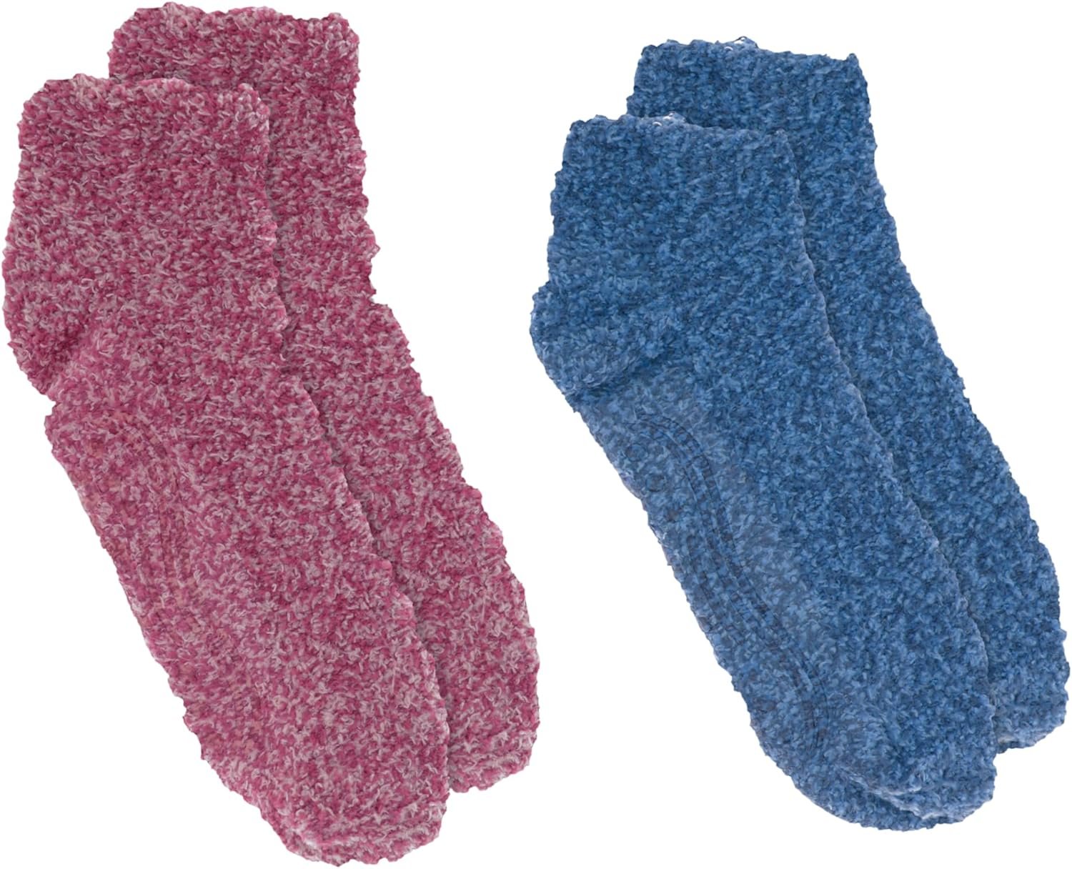 Dr. Scholl’s Women’s Fuzzy Spa Socks - Cozy Low Cut 2 & 3 Pairs - Lavender & Vitamin E Infused - Image 3