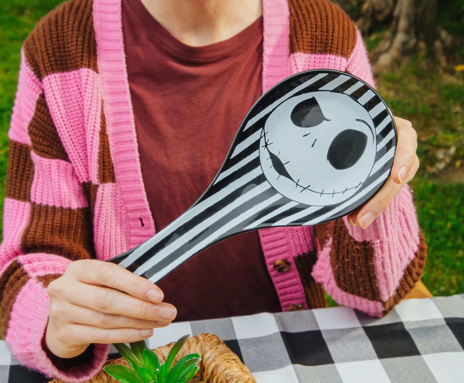 Disney The Nightmare Before Christmas Jack Skellington Ceramic Spoon Rest Holder | Kitchen Organizer For Utensils To Keep Countertop Clean - Image 4