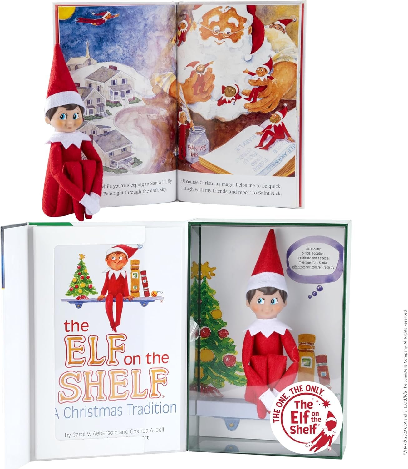 The Elf on the Shelf: A Christmas Tradition - Boy Scout Elf with Blue Eyes - Includes Artfully Illustrated Storybook, Keepsake Box and Official Adoption Certificate - Image 2