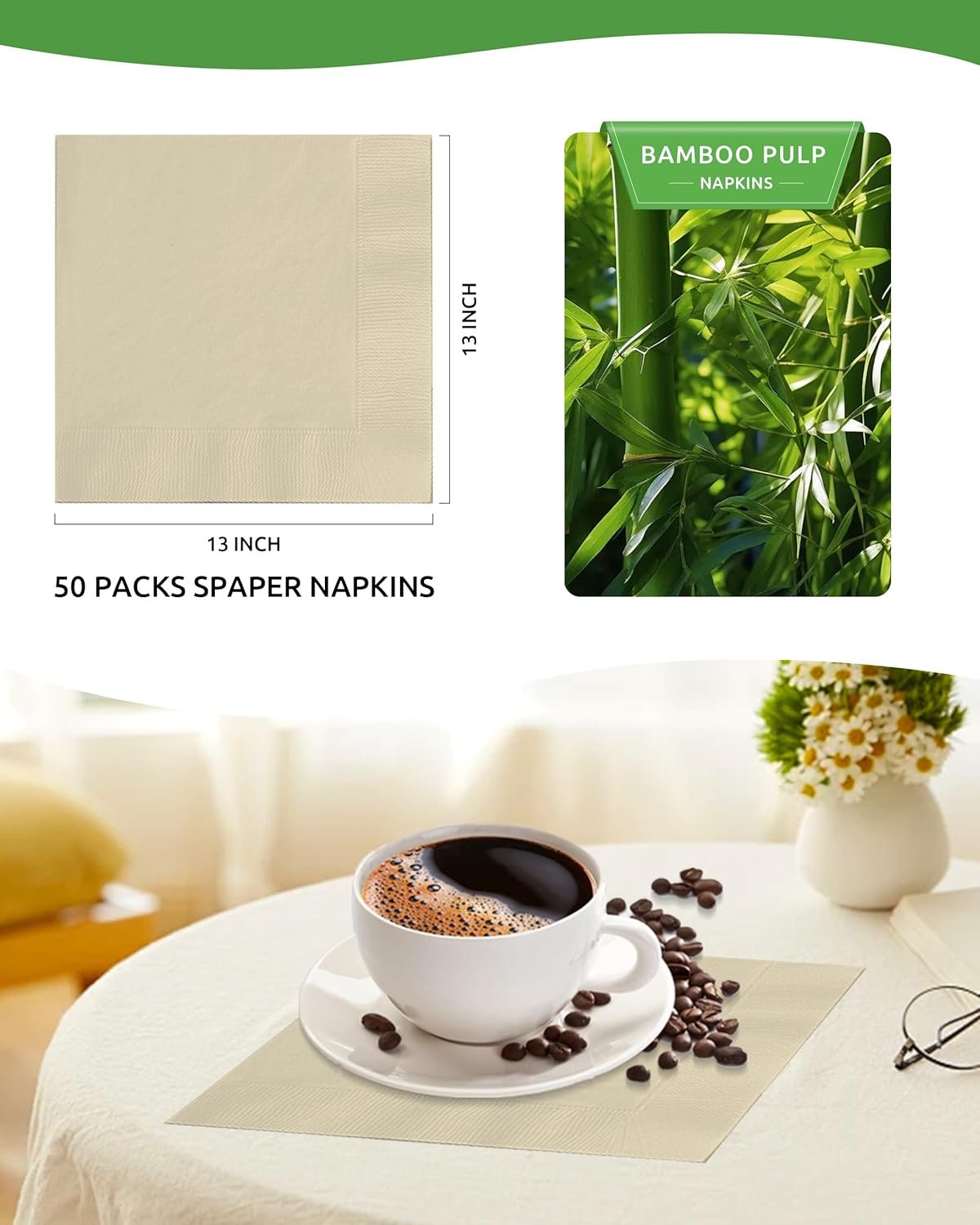 300Pcs Disposable Paper Plates Set, Compostable Plate Sugarcane Utensils Eco Friendly Dinnerware Kit Includes 50 Biodegradable Plates, Forks, Knives and Spoons - Image 6