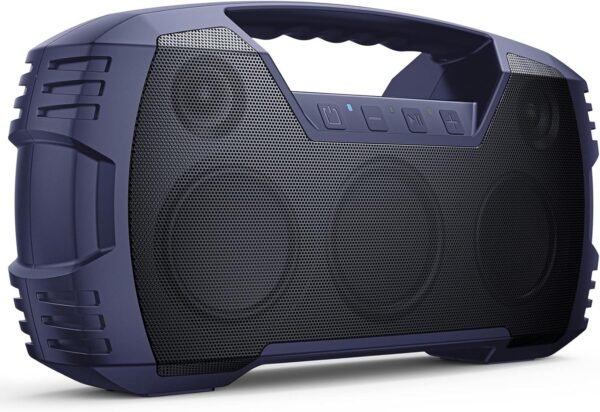 IPX7 Waterproof Bluetooth Speaker, 40W Portable Wireless Speaker, 32H Playtime, Stereo Loud Sound, Deep Bass, Outdoor Speaker with Handle, Bluetooth 5.0, Built-in Mic for Party,Pool,Beach-Navy Blue - Image 2