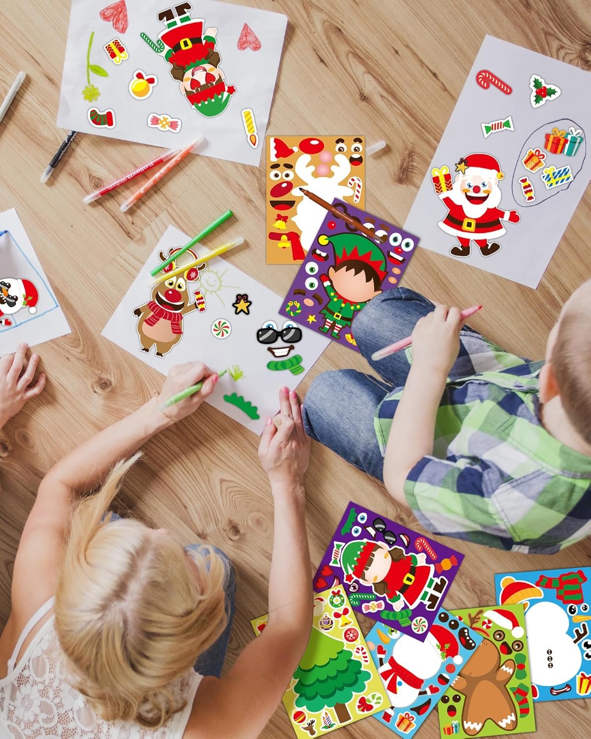 Yetonamr 40 Sheets Christmas Stickers Stocking Stuffers for Kids, Christmas Party Favors Christmas Crafts for Goodie Bag Stuffers, Christmas Classroom Gifts Games Activities for Students Teens - Image 6