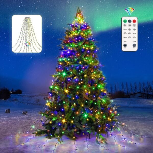 Marchpower Christmas Tree Lights Color Changing, 11 Modes Christmas Light Outdoor with Remote Control, 400 Diamond LED 6.6FTx10 Waterproof Xmas Tree Lights with Timer & Memory Function for Indoor - Image 2