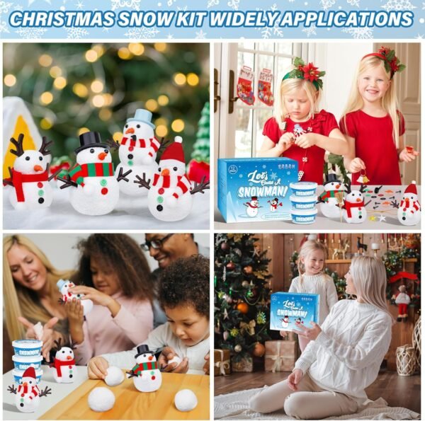 12 Pack Christmas Craft, DIY Snowman Kit for Kids, Build a Snowman Kit Indoor Decorations, Creative Kids Air Dry Modeling Clay, Xmas Activities Snowman Making Kit Toys for Holiday Favor Supplies - Image 6